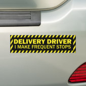 Stuurprogramma voor levering Ik maak vaak geel zwa Bumpersticker (Op auto)