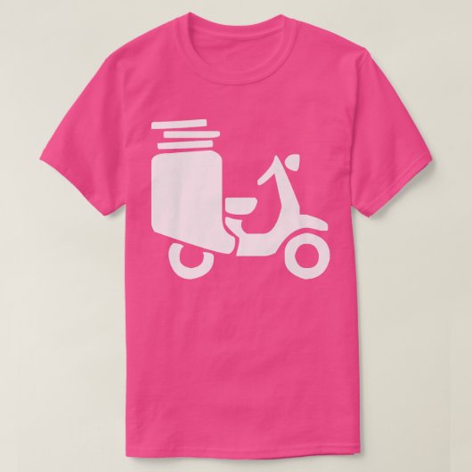 Stuurprogramma voor Pizza-scooter leveren T-shirt (Design voorkant)