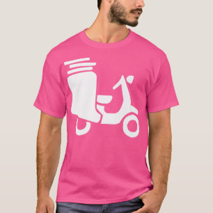 Stuurprogramma voor Pizza-scooter leveren T-shirt