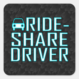 Stuurprogramma voor Ride Share Rideshare Vierkante Sticker