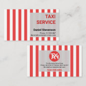 Stuurprogramma voor rode grijze DC Taxi Colors Visitekaartje (Voorkant / Achterkant)