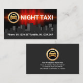 Stuurprogramma voor rode pulse nacht Silhouette Ca Visitekaartje (Voorkant / Achterkant)