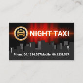 Stuurprogramma voor rode pulse nacht Silhouette Ca Visitekaartje (Voorkant)