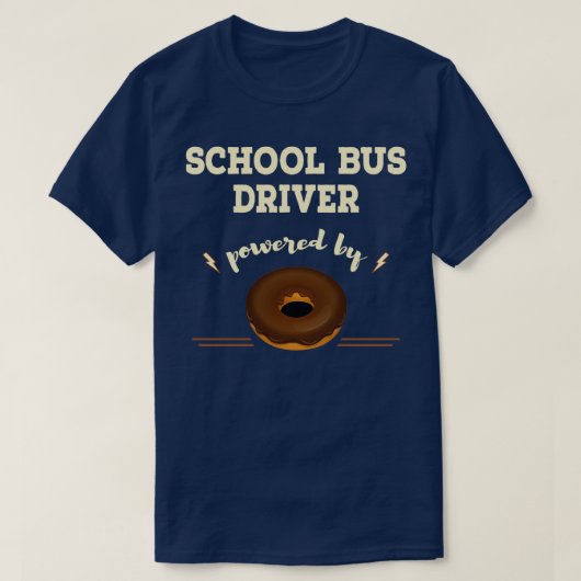 Stuurprogramma voor schoolbussen met Doughnoten T-shirt (Design voorkant)