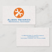 Stuurprogramma voor sleutel en schroef | Textielwa Visitekaartje (Voorkant / Achterkant)