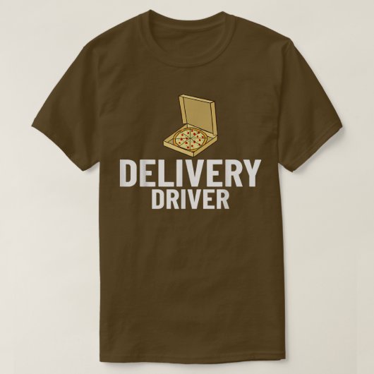 Stuurprogramma voor voedsellevering bezorgt postiz t-shirt (Design voorkant)