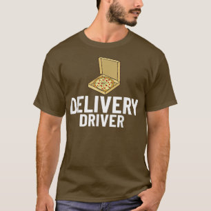 Stuurprogramma voor voedsellevering bezorgt postiz t-shirt