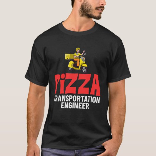 Stuurprogramma voor voedsellevering bezorgt postiz t-shirt (Voorkant)