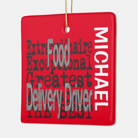 Stuurprogramma voor voedsellevering Extraordinaire Keramisch Ornament (Links)