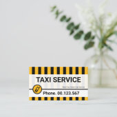 Stuurprogramma voor witte taxikabels visitekaartje (Staand voorkant)
