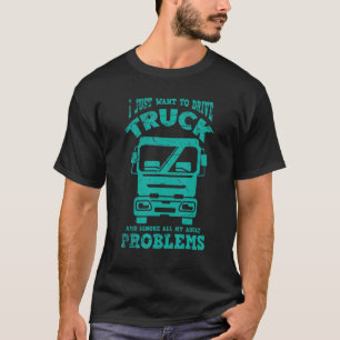 Stuurprogramma vrachtwagenchauffeur dumpers t-shirt
