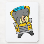 Stuurprogramma vrouw School-bus Muismat (Voorkant)