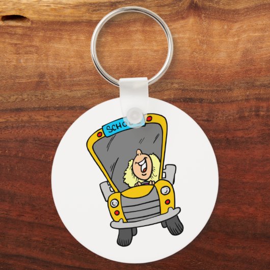 Stuurprogramma vrouw School Sleutelhanger (Voorkant)