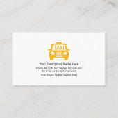 Stuurprogramma witte cheques roodtaxilokatie picto visitekaartje (Achterkant)