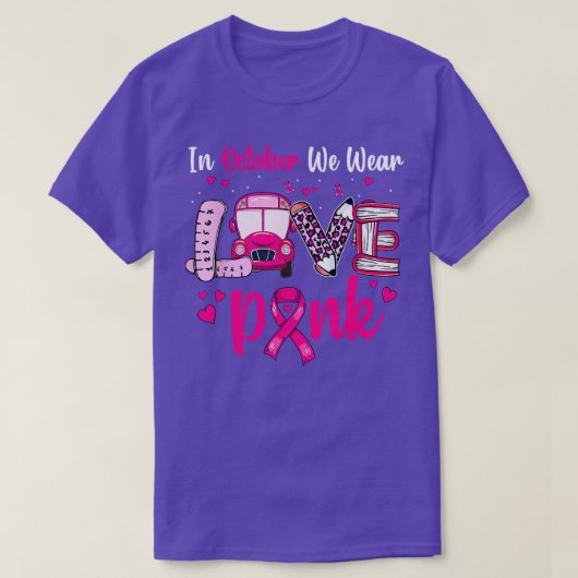 Stuurprogramma's voor schoolbussen We Draag roze b T-shirt (Design voorkant)