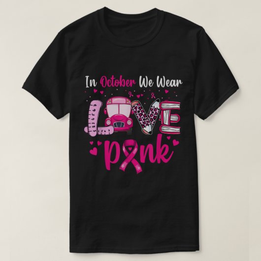Stuurprogramma's voor schoolbussen We Draag roze b T-shirt (Design voorkant)
