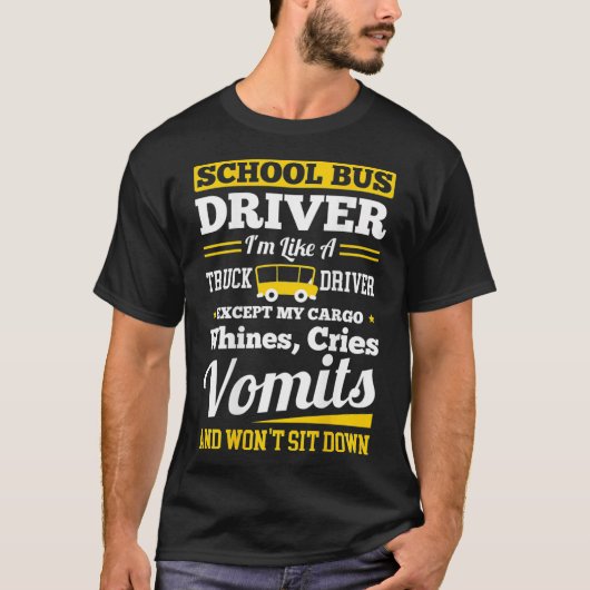 Stuurprogramma's voor schooldistricten Gele Shuttl T-shirt (Voorkant)