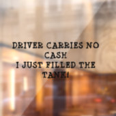 Stuurprogramma's zonder rembours raamsticker (Vel 2)