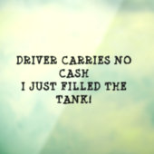 Stuurprogramma's zonder rembours raamsticker (Vel 3)