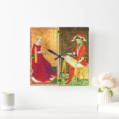 STUURSTUKKEN / MAGISCH EN KONINGIN VAN KUPS VIERKANTE KLOK (Huis)