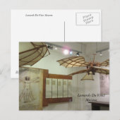 Stuurstukken van het Leonardo Da Vinci-museum Briefkaart (Voorkant / Achterkant)