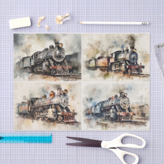  stuurtreinen tissuepapier (Craft)