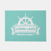 Stuurwiel bij Lake House Name Deurmat (Voorkant)