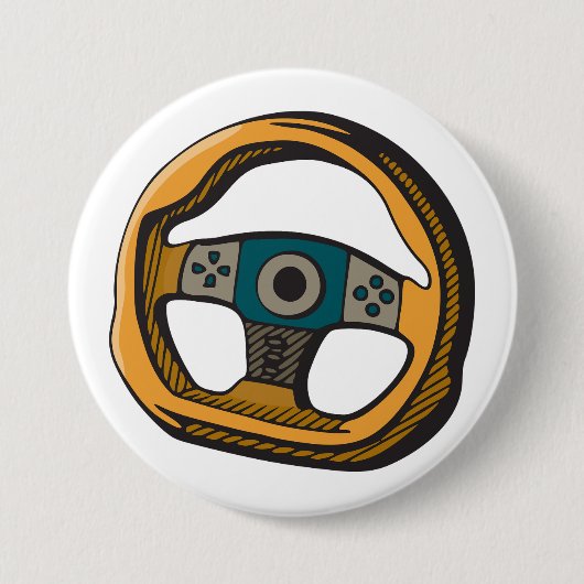 Stuurwiel Controller Gamer voor Racen Ronde Button 7,6 Cm (Voorkant)