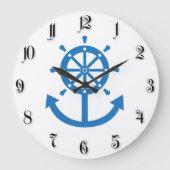 Stuurwiel en verankering grote klok (Voorkant)