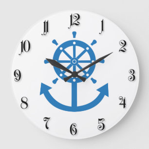 Stuurwiel en verankering grote klok