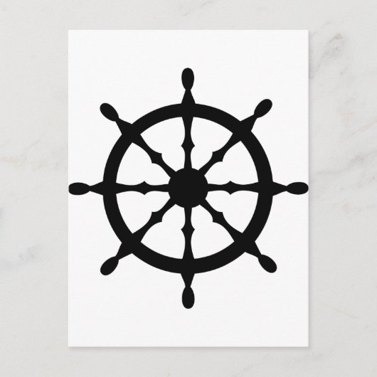 stuurwiel kapitein briefkaart (Voorkant)
