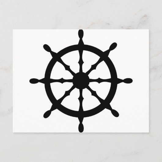 stuurwiel kapitein briefkaart (Voorkant)