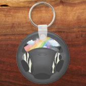 Stuurwiel met zebraprint sleutelhanger (Voorkant)