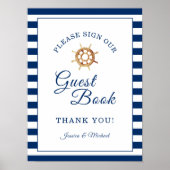 Stuurwiel Nautical Weddenschap Book Poster (Voorkant)