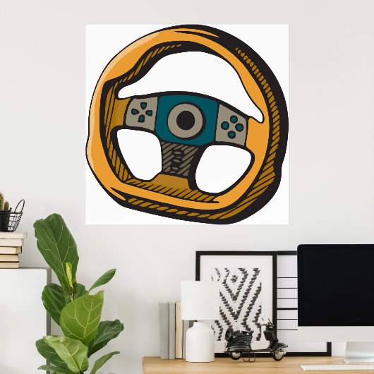 Stuurwiel Poster (Thuiskantoor)