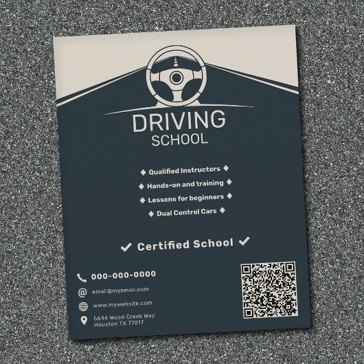 Stuurwiel - Rijschool Flyer
