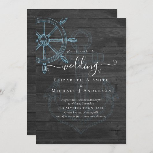 Stuurwiel van een Schip Bruiloft (Voorkant / Achterkant)