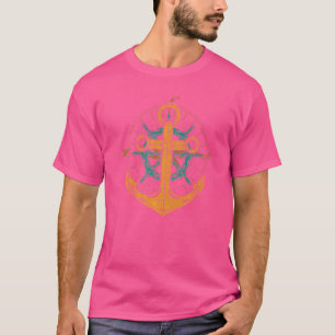 Stuurwiel Zeilboot Anker Zeiler Schipper Zeilen T-shirt