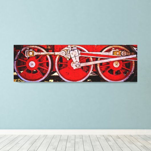 stuurwieltjes canvas afdruk (Insitu (Houten vloer))