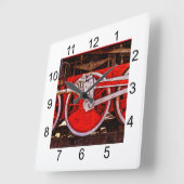 stuurwieltjes vierkante klok (Hoek)