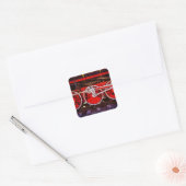 stuurwieltjes vierkante sticker (Envelop)
