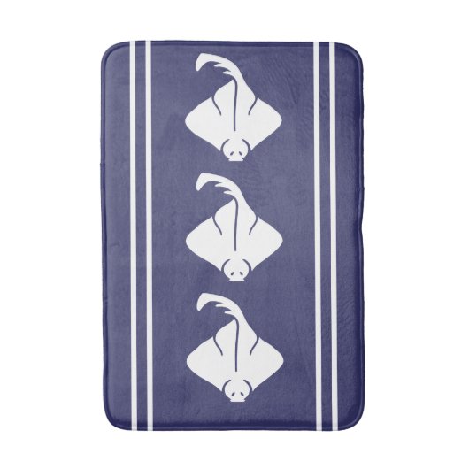 STUURWit op blauwe tafellamp Badmat (Voorkant Verticaal)