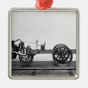 Stuwauto uitgevonden metalen ornament