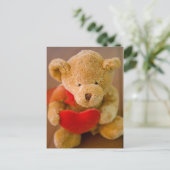 Stuwbeer met een hart briefkaart (Staand voorkant)