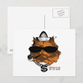 Stuwwerk op mijn kat - 2 kewl briefkaart (Voorkant / Achterkant)