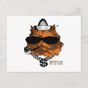 Stuwwerk op mijn kat - 2 kewl briefkaart