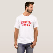 Styl South Oregon Arch Retro University Styl T-shirt (Voorkant volledig)