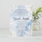 Style 18 Sky Blue Butterflies Kaart (Staand voorkant)