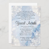 Style 18 Sky Blue Butterflies Kaart (Voorkant / Achterkant)