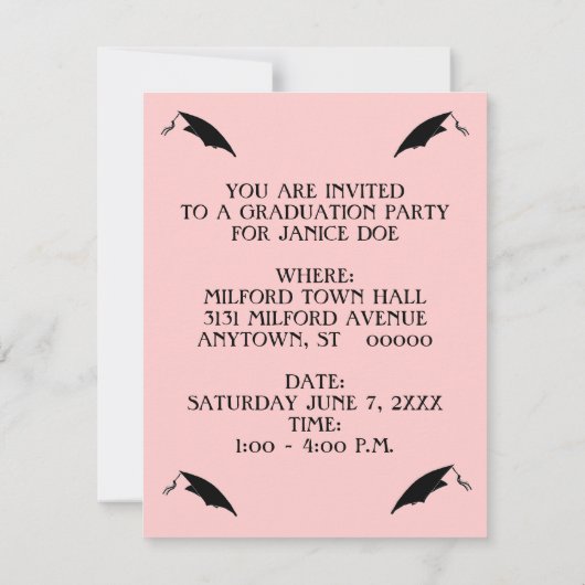  STYLE AFSTUDEREN INVITATIE ~EZ2 AANGEPAST KAART (Achterkant)